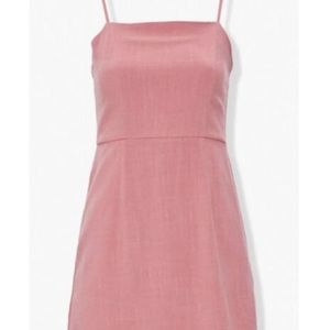 Pink linen dress